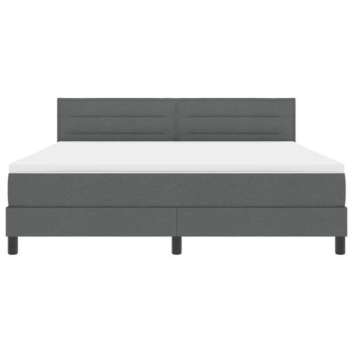 Pat cu arcuri cu saltea Gri închis 180 x 200 cm țesătură - WALTI WALTI