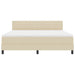 Pat cu arcuri cu saltea cu headboard Crem 180 x 200 cm țesătură - WALTI WALTI