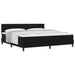 Pat boxspring cu saltea cu saltea Negru 200 x 200 cm țesătură - WALTI WALTI