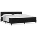 Pat boxspring cu saltea cu saltea Negru 200 x 200 cm țesătură - WALTI WALTI