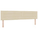 Pat cu arcuri cu saltea cu headboard Crem 200 x 200 cm țesătură - WALTI WALTI