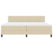 Pat cu arcuri cu saltea cu headboard Crem 200 x 200 cm țesătură - WALTI WALTI