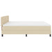 Pat cu arcuri cu saltea cu headboard Crem 200 x 200 cm țesătură - WALTI WALTI