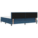Pat cu arcuri cu headboard albastru 200 x 200 cm țesătură - WALTI WALTI