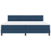 Pat cu arcuri cu headboard albastru 200 x 200 cm țesătură - WALTI WALTI