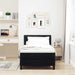 Pat boxspring cu saltea cu saltea Negru 80 x 200 cm țesătură - WALTI WALTI