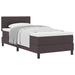 Pat boxspring cu saltea Maro închis 80 x 200 cm țesătură - WALTI WALTI