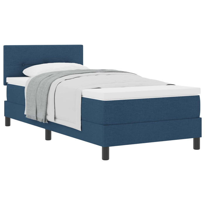 Pat cu arcuri cu pernă Manual albastru 80 x 200 cm țesătură WALTI