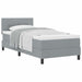 Pat boxspring cu saltea Gri deschis 90 x 190 cm țesătură - WALTI WALTI