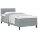 Pat boxspring cu saltea Gri deschis 90 x 200 cm țesătură - WALTI WALTI