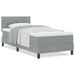 Pat boxspring cu saltea Gri deschis 90 x 200 cm țesătură - WALTI WALTI