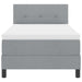 Pat boxspring cu saltea Gri deschis 100 x 200 cm țesătură - WALTI WALTI
