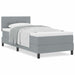 Pat boxspring cu saltea Gri deschis 100 x 200 cm țesătură - WALTI WALTI