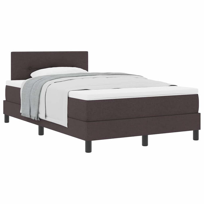 Pat boxspring cu saltea Maro închis 120 x 200 cm țesătură - WALTI WALTI