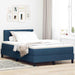 Pat boxspring cu saltea albastru 120 x 200 cm țesătură - WALTI WALTI