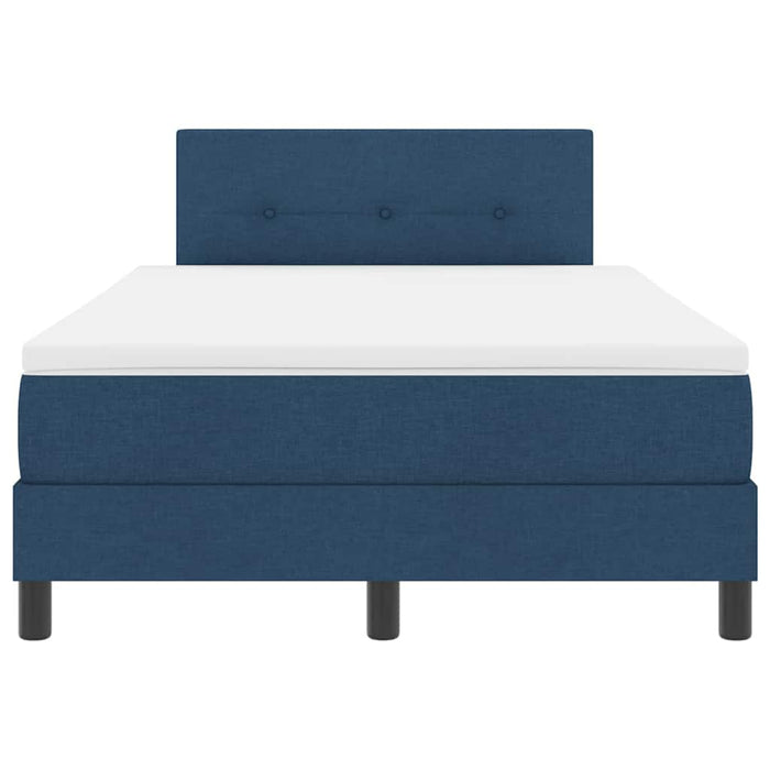 Pat boxspring cu saltea albastru 120 x 200 cm țesătură - WALTI WALTI
