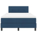 Pat boxspring cu saltea albastru 120 x 200 cm țesătură - WALTI WALTI