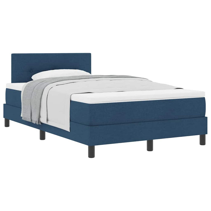 Pat boxspring cu saltea albastru 120 x 200 cm țesătură - WALTI WALTI
