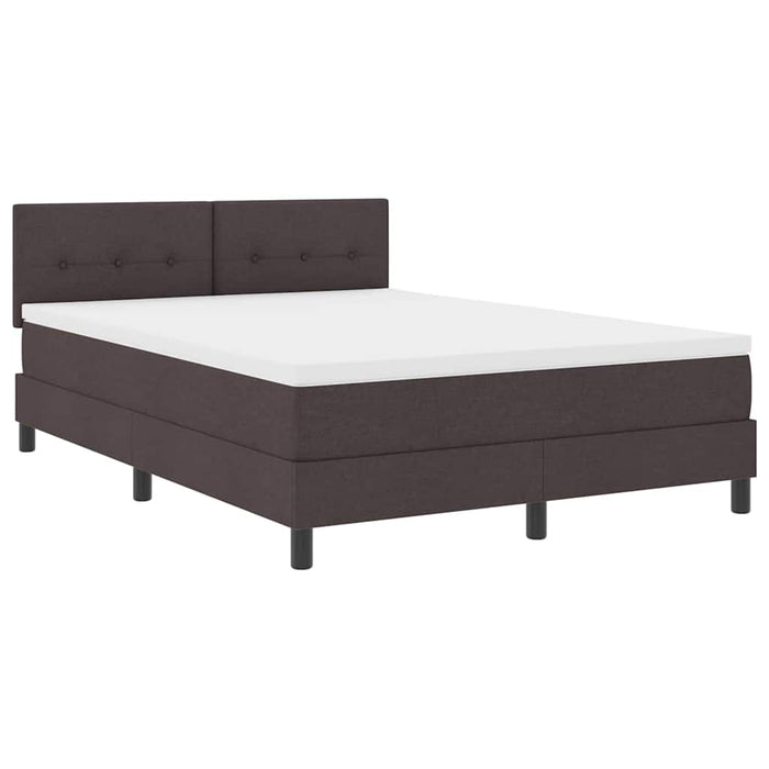 Pat cu arcuri cu saltea Maro închis 140 x 190 cm țesătură - WALTI WALTI