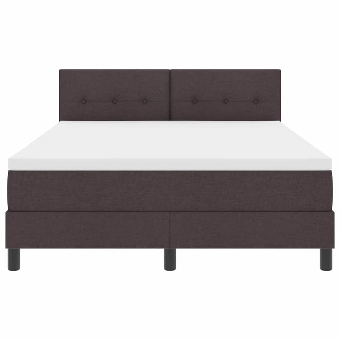 Pat cu arcuri cu saltea Maro închis 140 x 200 cm țesătură - WALTI WALTI