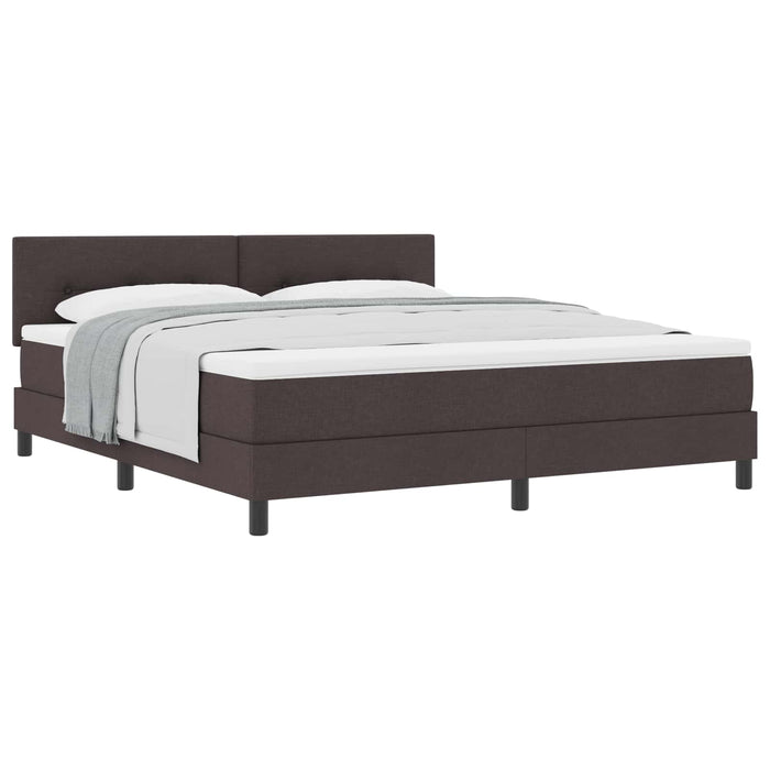 Pat cu arcuri cu saltea Maro închis 180 x 200 cm țesătură - WALTI WALTI