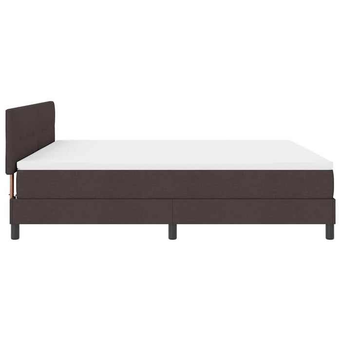 Pat cu arcuri cu saltea Maro închis 180 x 200 cm țesătură - WALTI WALTI