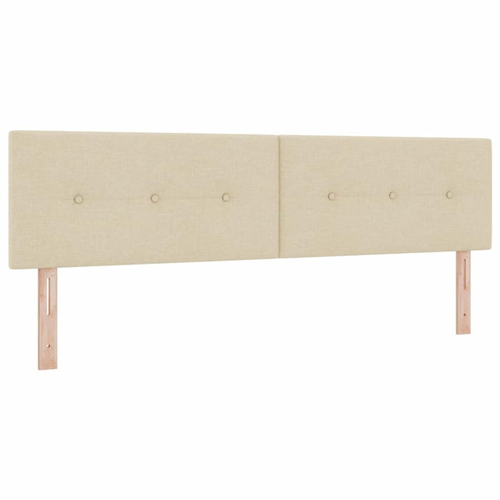 Pat cu arcuri cu saltea cu headboard Crem 180 x 200 cm țesătură - WALTI WALTI