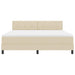 Pat cu arcuri cu saltea cu headboard Crem 180 x 200 cm țesătură - WALTI WALTI