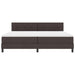 Pat cu arcuri cu headboard Maro închis 200 x 200 cm țesătură - WALTI WALTI