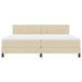 Pat cu arcuri cu saltea cu headboard Crem 200 x 200 cm țesătură - WALTI WALTI