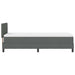 Pat cu arcuri cu headboard Gri închis 80 x 200 cm țesătură - WALTI WALTI