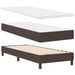 Pat boxspring cu saltea Maro închis 80 x 200 cm țesătură - WALTI WALTI