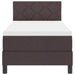 Pat boxspring cu saltea Maro închis 80 x 200 cm țesătură - WALTI WALTI