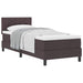 Pat boxspring cu saltea Maro închis 80 x 200 cm țesătură - WALTI WALTI