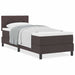 Pat boxspring cu saltea Maro închis 80 x 200 cm țesătură - WALTI WALTI