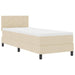 Pat boxspring cu saltea cu saltea Crem 80 x 200 cm țesătură - WALTI WALTI