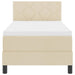 Pat boxspring cu saltea cu saltea Crem 80 x 200 cm țesătură - WALTI WALTI