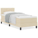 Pat boxspring cu saltea cu saltea Crem 80 x 200 cm țesătură - WALTI WALTI