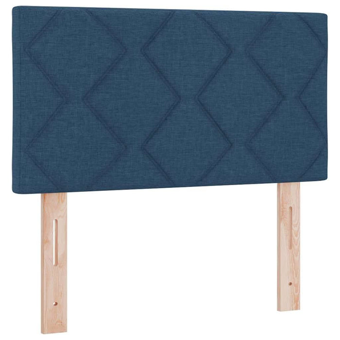 Pat boxspring cu saltea cu saltea albastru 80 x 200 cm țesătură - WALTI WALTI
