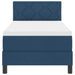 Pat boxspring cu saltea cu saltea albastru 80 x 200 cm țesătură - WALTI WALTI
