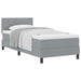 Pat boxspring cu saltea Gri deschis 90 x 190 cm țesătură - WALTI WALTI