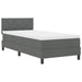 Pat boxspring cu saltea Gri închis 90 x 190 cm țesătură - WALTI WALTI