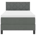 Pat boxspring cu saltea Gri închis 90 x 190 cm țesătură - WALTI WALTI