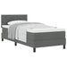 Pat boxspring cu saltea Gri închis 90 x 190 cm țesătură - WALTI WALTI