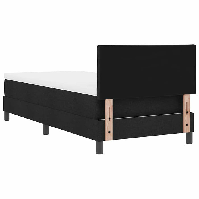 Pat boxspring cu saltea cu saltea Negru 90 x 190 cm țesătură - WALTI WALTI
