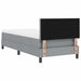 Pat boxspring cu saltea Gri deschis 90 x 200 cm țesătură - WALTI WALTI