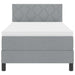 Pat boxspring cu saltea Gri deschis 90 x 200 cm țesătură - WALTI WALTI