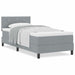 Pat boxspring cu saltea Gri deschis 90 x 200 cm țesătură - WALTI WALTI
