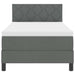 Pat boxspring cu saltea Gri închis 90 x 200 cm țesătură - WALTI WALTI