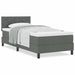 Pat boxspring cu saltea Gri închis 90 x 200 cm țesătură - WALTI WALTI